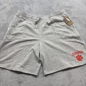 Clemson Tigers NCAA Sweat Shorts Men's  Size XXL 44/46 Drawstring Gray‎